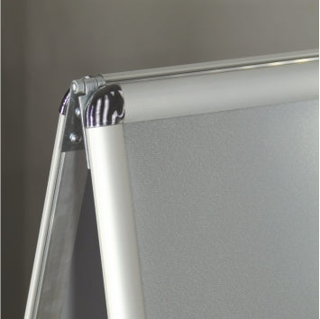 B2 Silver Budget Round-Cornered Sidewalk Sign - 25MM Profile