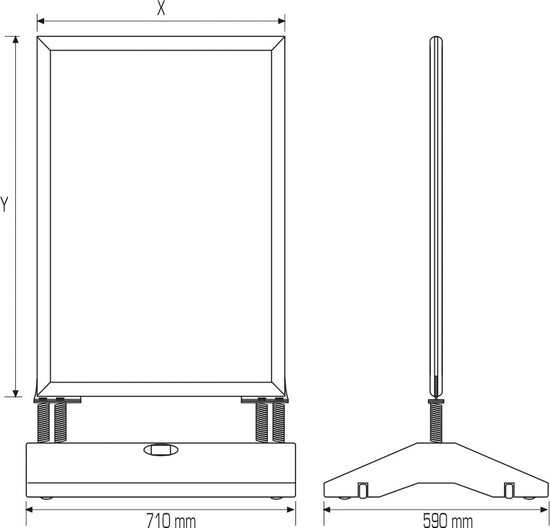 A1 Black Poster Swing with Water Base - 35MM Profile