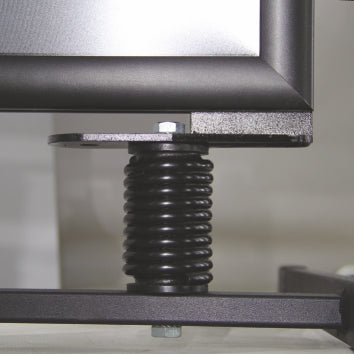 B1 Black Poster Swing - Metal Leg with Rollers - 35MM Profile