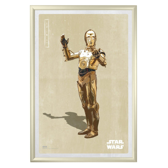 68.58 x 101.60 cm Cream Movie Poster Frame 30MM SnapeZo®