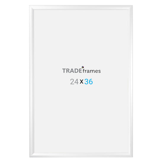 60.96 x 91.44 cm White Snap Frame - 30MM Profile