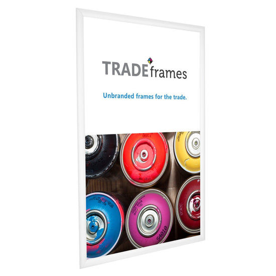 60.96 x 91.44 cm White Snap Frame - 30MM Profile