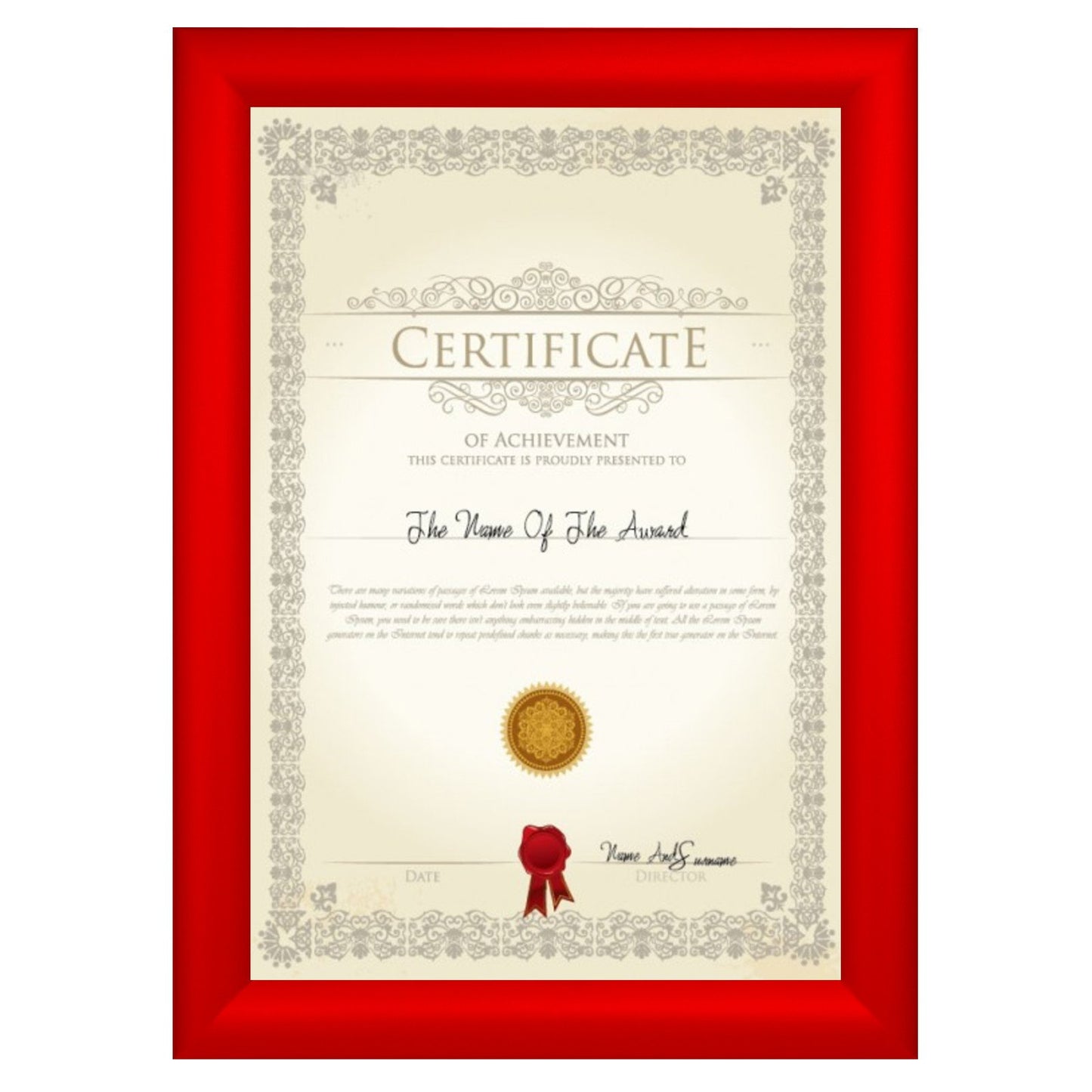 SnapeZo® 21.59 x 27.94 cm Red Snap Frame - 30MM Profile