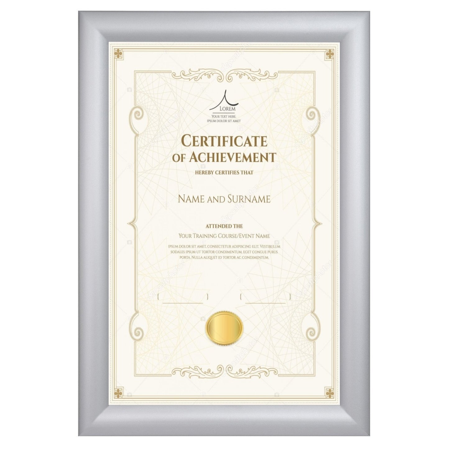 SnapeZo® 27.94 x 43.18 cm Silver Snap Frame - 30MM Profile