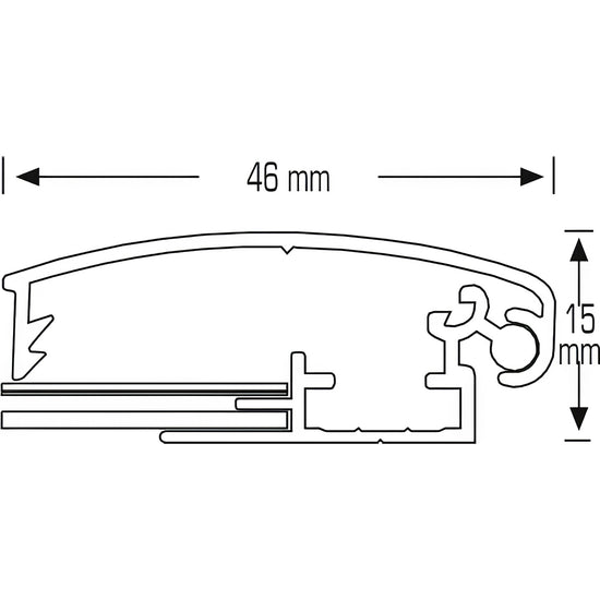 Black 1.8 Inch (46MM) - Profile Detail
